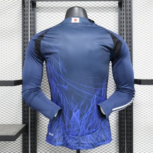 2024 Long Sleeve Player Version Japan Special Edition Y-3 Blue Cloud Football Jersey