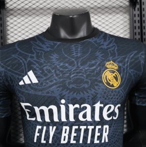 2024/2025 Player Version Real Madrid Black Chinese Dragon Football Shirt 1:1 Thai Quality