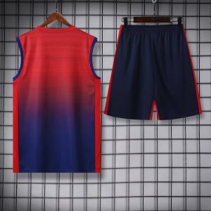 2024/2025 Psg Paris Saint-Germain pre-match training Red-Blue Jersey+Shorts 1:1 Thai Quality