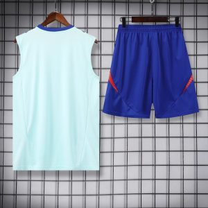 2024 Spain pre-match training Light Blue Jersey+Shorts 1:1 Thai Quality