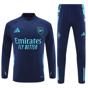 2024/2025 Arsenal Half-Pull Training Suit Royal Blue Football Shirt 1:1 Thai Quality