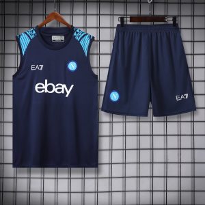 2024/2025 Napoli pre-match training Black Jersey+Shorts 1:1 Thai Quality