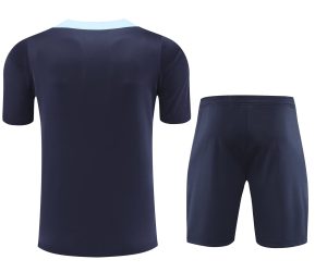 2024 France pre-match training Blue Shirt+Shorts 1:1 Thai Quality