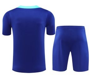 2024 Brazil pre-match training Blue Shirt+Shorts 1:1 Thai Quality