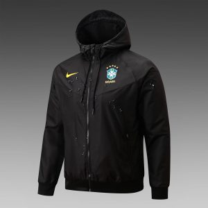 2024 Brazil Windbreaker Black Football Shirt 1:1 Thai Quality