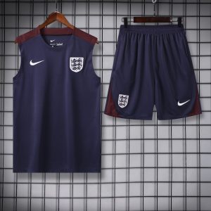 2024 England pre-match training Blue Jersey+Shorts 1:1 Thai Quality