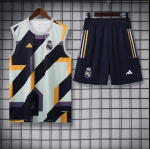 2023/2024 Real Madrid pre-match training Wear Jersey+Shorts