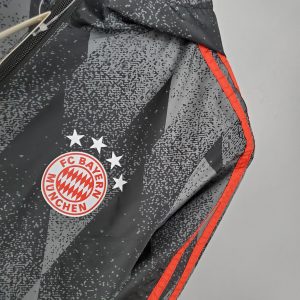 2021/2022 Windbreaker Football Jersey Bayern Munich Black Pattern 1:1 Thai Quality