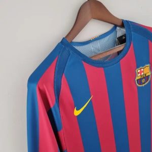 2005/2006 Retro Long Sleeve Barcelona Home Football Shirt 1:1 Thai Quality