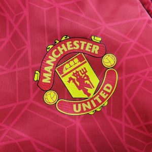 2023/2024 Manchester United Windbreaker Red Black Edge