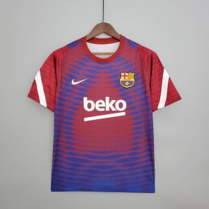 2021-2022 Barcelona Training Suit Red And Blue