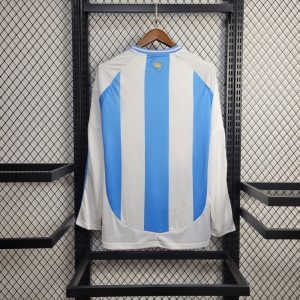 2024 Long Sleeve Argentina Home Soccer Jersey 1:1 Thai Quality