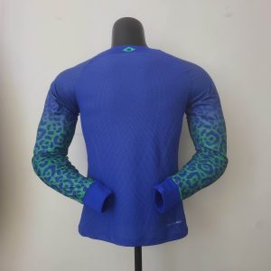 2022 FIFA World Cup Long Sleeve Player Version Brazil Away Soccer Jersey