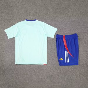 2024 Spain pre-match training Light Blue Shirt+Shorts 1:1 Thai Quality