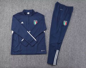 2023 Italy Half-Pull Training Suit Royal Blue Soccer Shirt