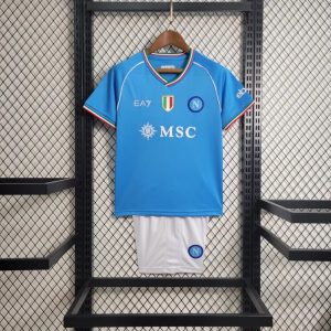 2023/2024 Kids Size Napoli Home Soccer Jersey 1:1 Thai Quality