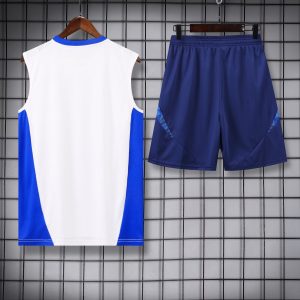 2024 Italy Pre-match training White Jersey+Shorts 1:1 Thai Quality