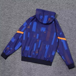 2024 Netherlands Windbreaker Blue Soccer Jersey