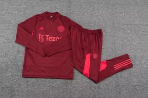 2023/2024 Manchester United Half-Pull Training Suit Football Shirt 1:1 Thai Quality