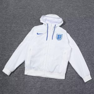 2024 England Windbreaker White Soccer Jersey