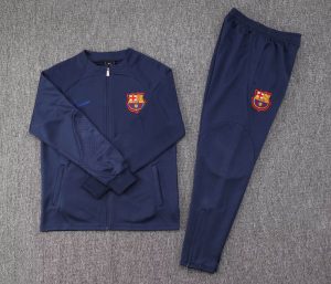 2022/2023 Barcelona Long Zip Jacke Dark Blue Jersey