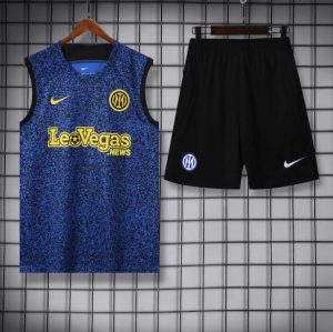 2023/2024 Inter Milan pre-match Blue training Jersey+Shorts 1:1 Thai Quality