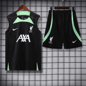 2023/2024 Liverpool pre-match training Black Jersey+Shorts  1:1 Thai Quality