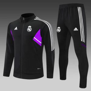 2022/2023 Real Madrid Long Zipped Jacket Black Football Shirt