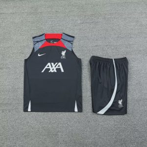 2024/2025 Liverpool Pre-match Training Black Jersey+Shorts  1:1 Thai Quality