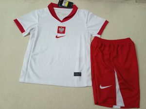 2024 Kids Size Poland Home Football Shirt 1:1 Thai Quality