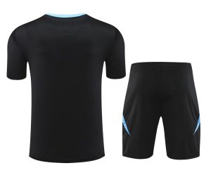 2024 Argentina Pre-match Training Black Shirt+Shorts 1:1 Thai Quality