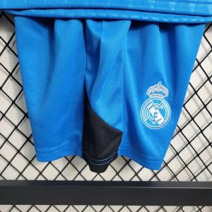 2023/2024 Real Madrid Blue Goalkeeper Football Shirt Kids Size