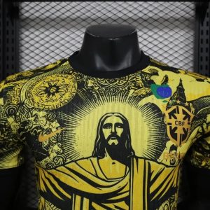 2024 Player Version Brazil Special Edition Yellow Goddess Soccer Jersey