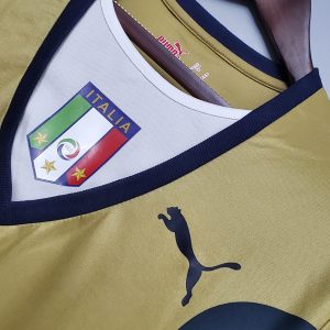 2006 Retro Italy Goalkeeper Gold Soccer Shirt