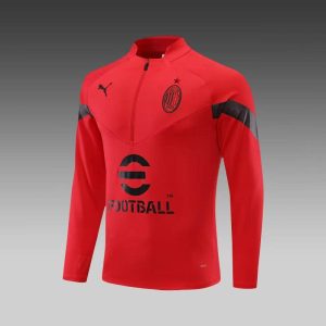 2022/2023 AC Milan Half-Pull Training Suit Red Soccer Jersey 1:1 Thai Quality