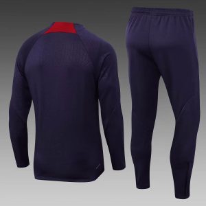 2023/2024 Psg Paris Saint-Germain Half-Pull Training Suit Purple