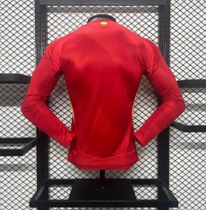 2024 Long Sleeve Player Version Spain Home Soccer Shirt 1:1 Thai Quality