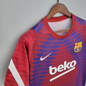 2021-2022 Barcelona Training Suit Red And Blue