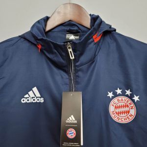 2021 Windbreaker Football Jersey Bayern Munich Royal Blue 1:1 Thai Quality