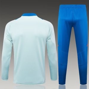 2024 Spain Half-Pull Training Suit Light Blue Football Shirt 1:1 Thai Quality