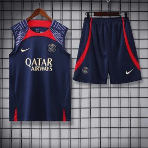 2023/2024 Psg Paris Saint-Germain pre-match training Bule Jersey+Shorts 1:1 Thai Quality