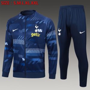 2024/2025 Tottenham Long Zipped Jacket Royal Blue Football Shirt 1:1 Thai Quality