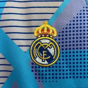 2024/2025 Kids Size Real Madrid Blue Goalkeeper Football Shirt 1:1 Thai Quality