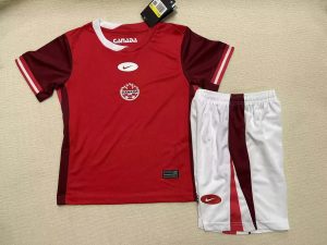 2024 Kids Size Canada Home Soccer Jersey 1:1 Thai Quality