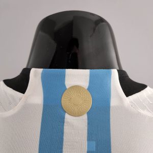 2022 FIFA World Cup Player Version Argentina National Team Home Jersey