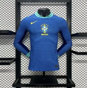 2024 Long Sleeve Player Version Brazil Away Soccer Jersey 1:1 Thai Quality