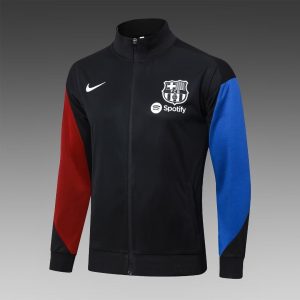 2024/2025 Barcelona Long Zipped Jacket Black Football Shirt 1:1 Thai Quality