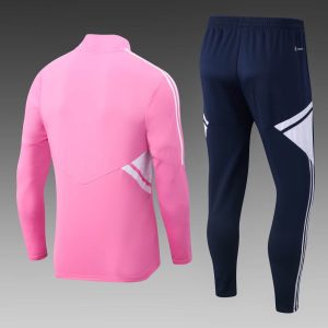 2022/2023 Lyon Half-Pull Training Suit Pink Football Shirt