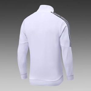 2022/2023 Real Madrid Long Zipped Jacket White Jacket And Black Pants Football Shirt