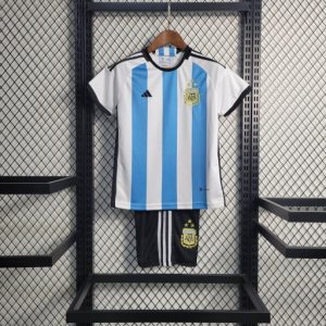 2022 FIFA World Cup Argentina National Team Home Jersey Kids Size